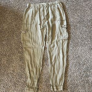 Nicole Miller linen cargo pants